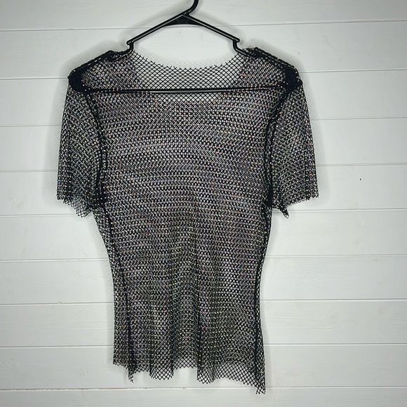 Black, Sequins, Mesh, Festival Top - Picture 1 of 4